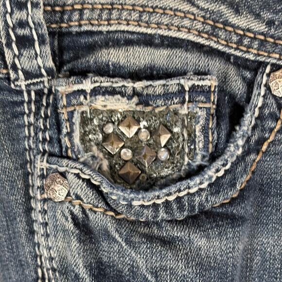 Silver Jeans Suki Bootcut Bling Flap Pockets Y2K Rhinestone Embellished 30/31 - Picture 9 of 16